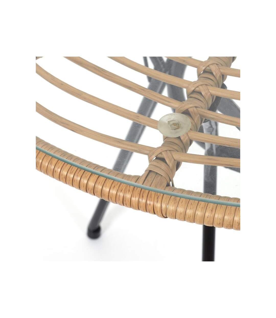 Paris Prix - Table De Jardin Ronde surabaya 90cm Noir