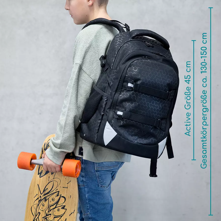 neoxx Active Schulrucksack Lost in Black