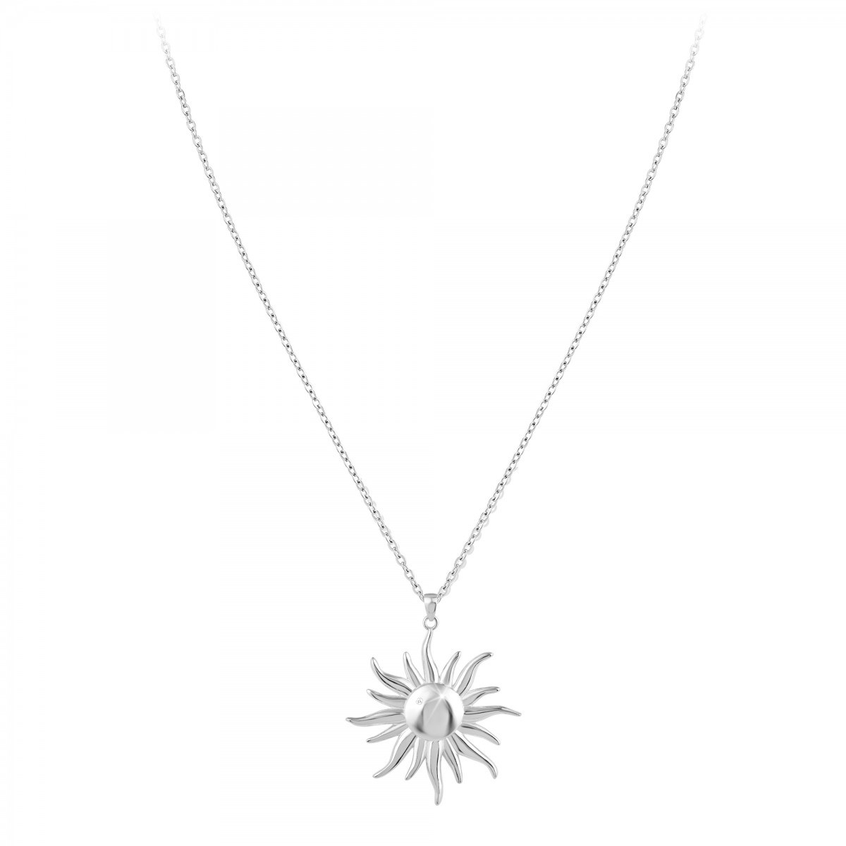 Collier soleil SC Crystal orné d'un véritable diamant blanc