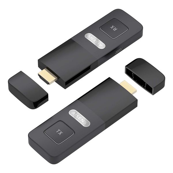 Aisens Adaptador de Vídeo Sem Fios HDMI ASWL-H2K30M001-BK 1080p 60Hz 30m Preto
