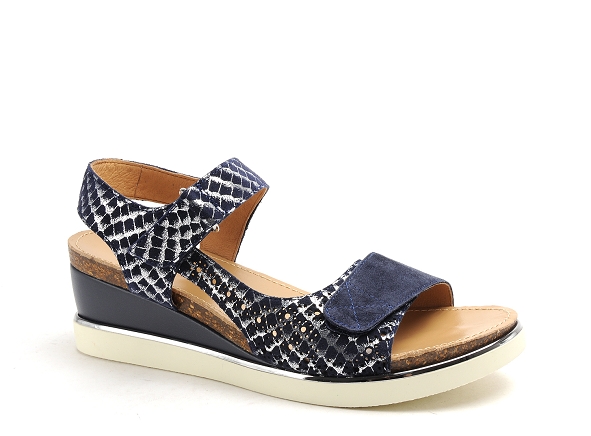Fugitive nu pieds talons femme nenufar bleu