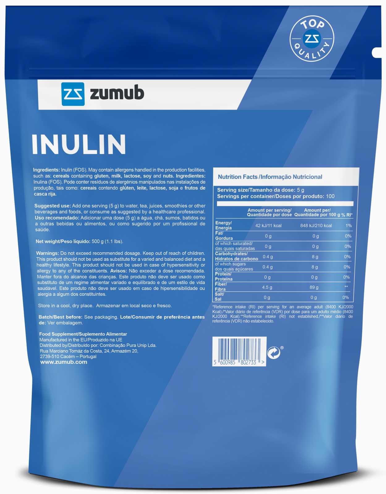 Zumub Inulina 500g