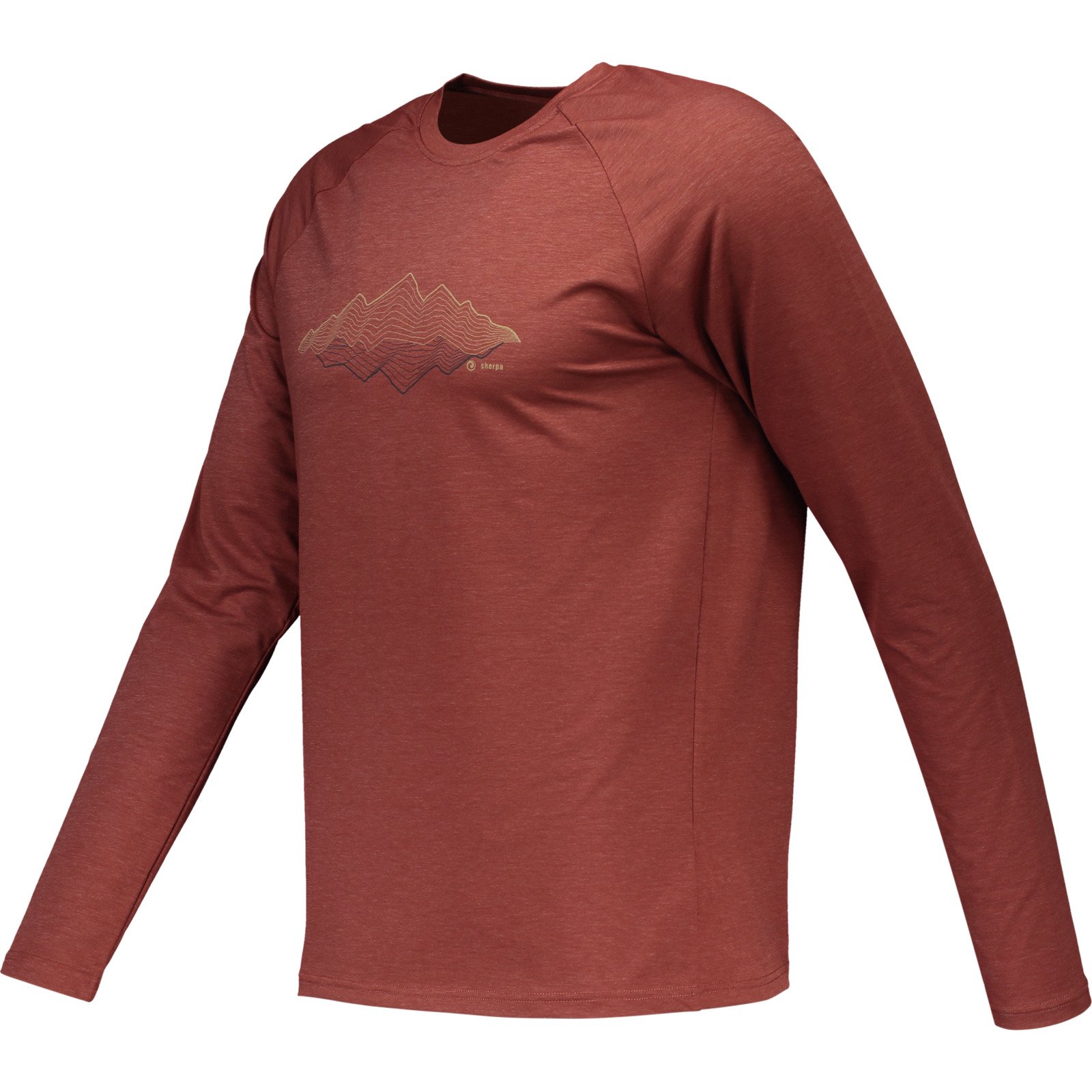 Sherpa Herren Shirt Kumari L, rotbraun