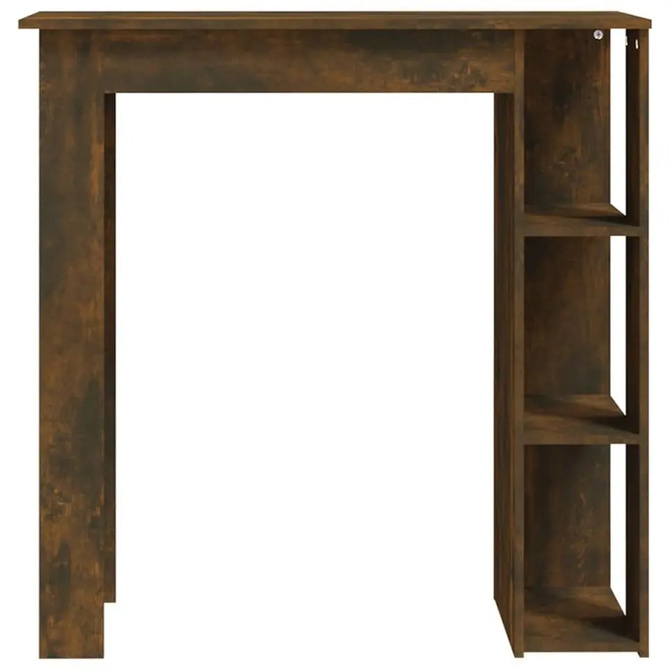 vidaXL - Bartafel met opbergruimte - Gerookt eiken - Bewerkt hout - 102x50 cm