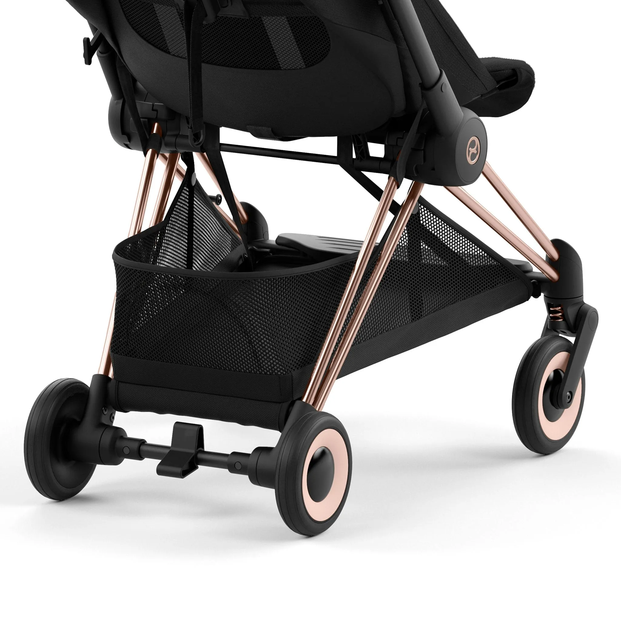 Cybex Poussette Coya - Cadre or rose avec siège noir sépia