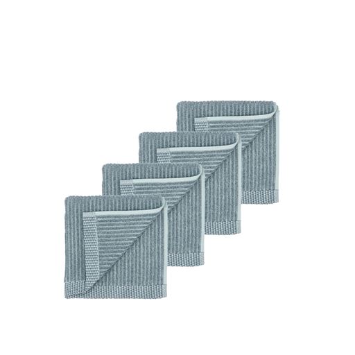 Södahl Organic Melange 4-pak Vaskeklud, Atlantic, 30x30 cm