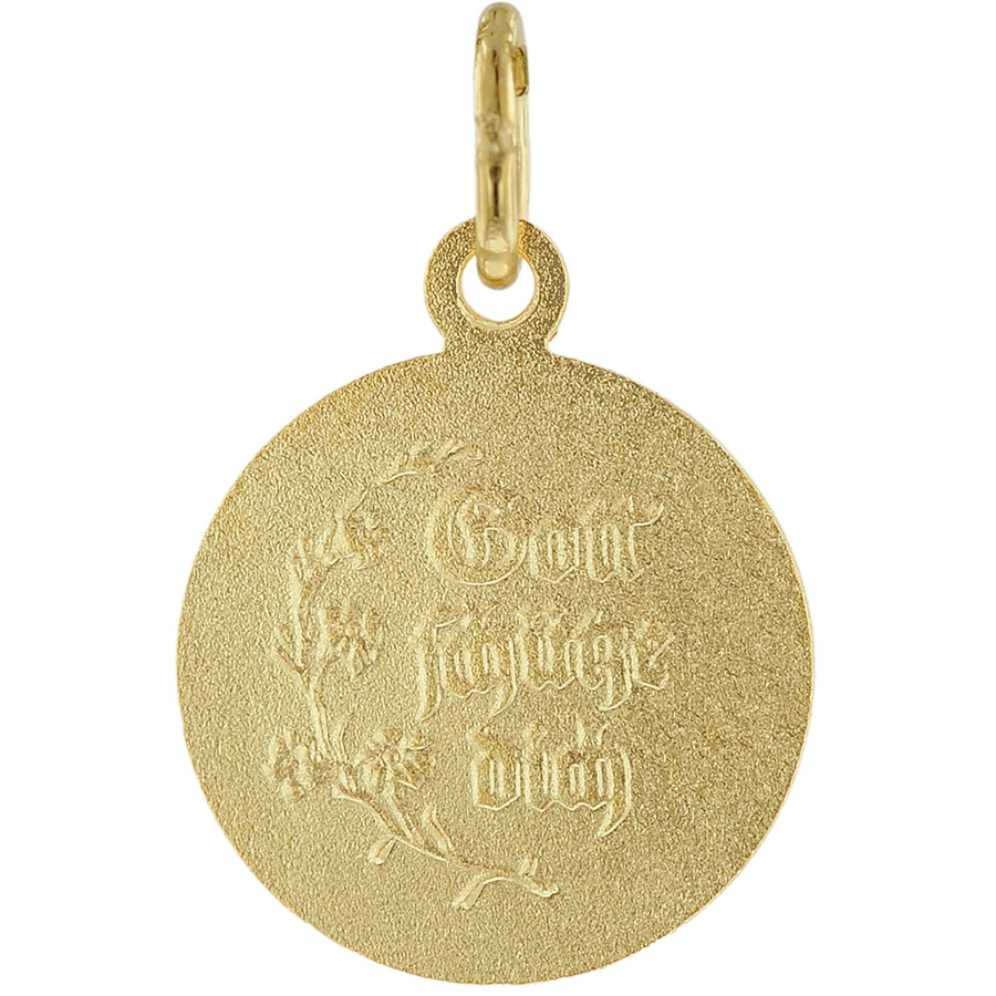 trendor Schutzengel Anhänger Gold 585 mit vergoldeter Silber-Halskette gold