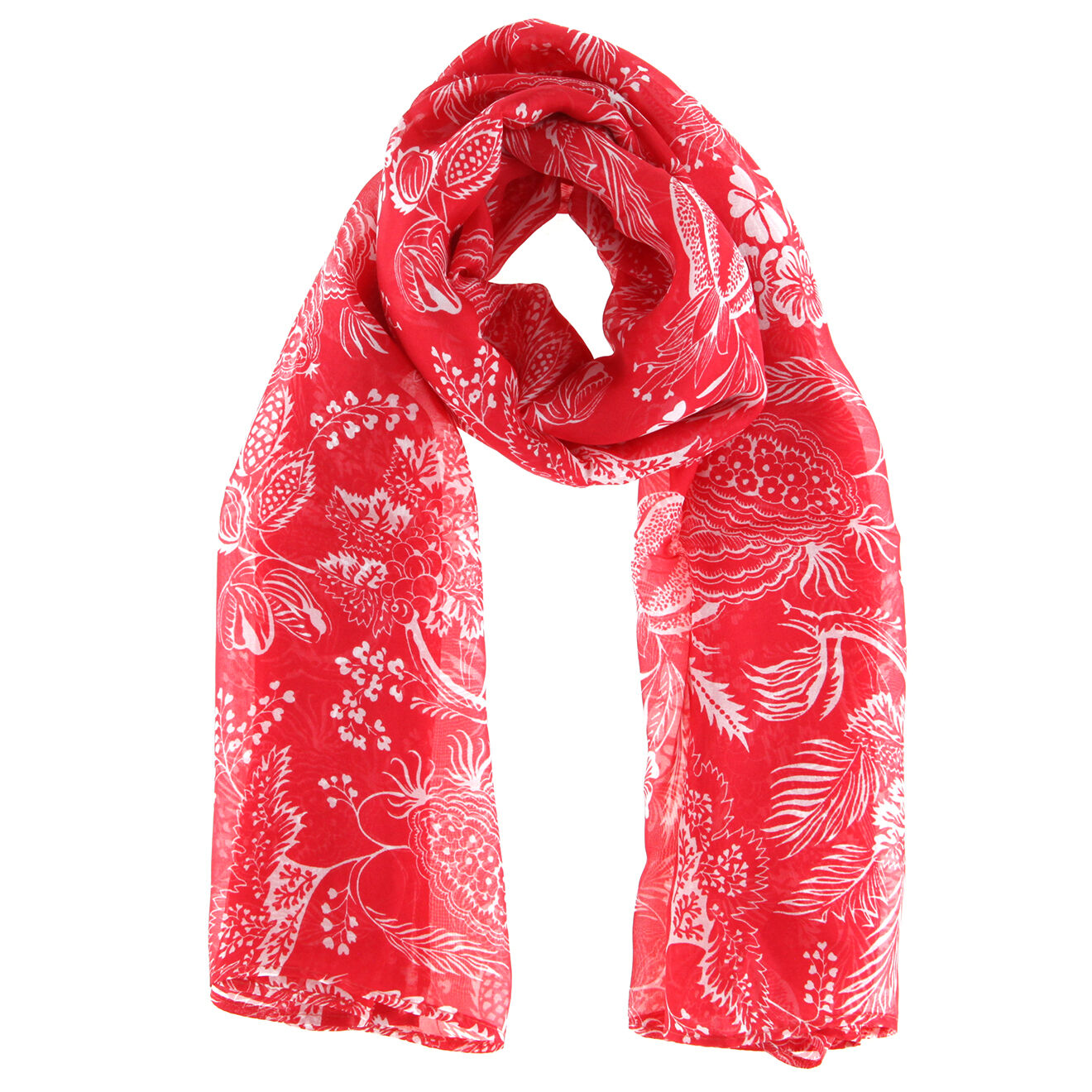 Manuel Canovas Paréo/Étole 100% Soie Joly corail - 140x70 cm