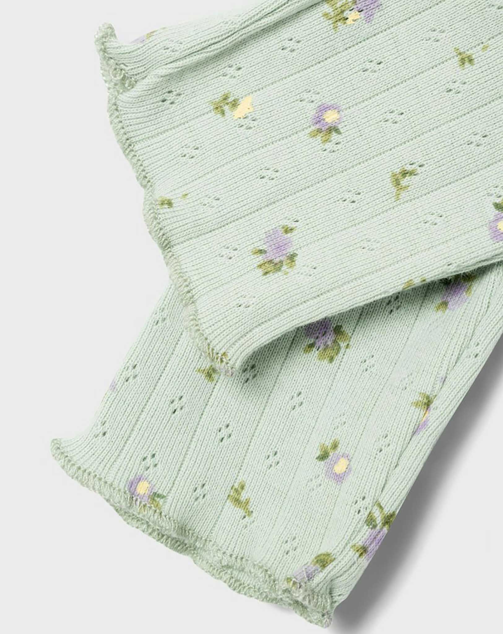 Leggings NBFDANINA FLOWERS in silt green