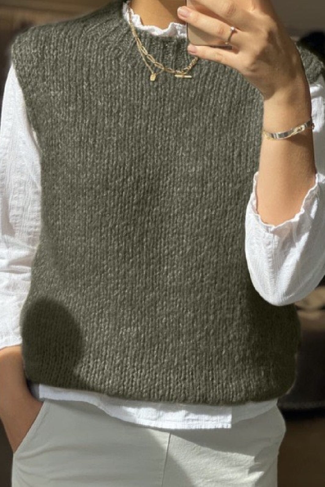Noella Kala Vest Wool army