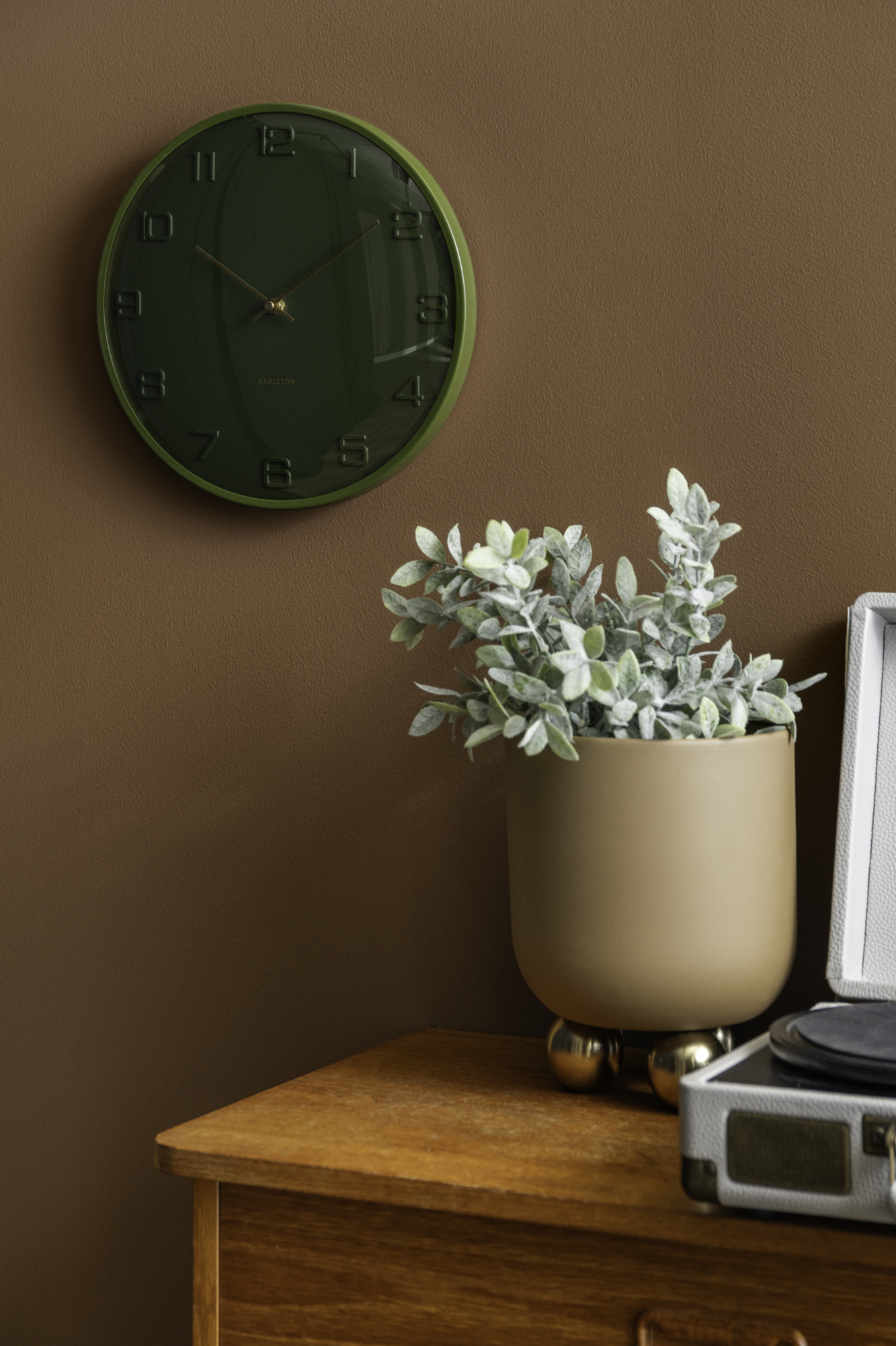 Wandklok Fuerte Dome Luxegroen