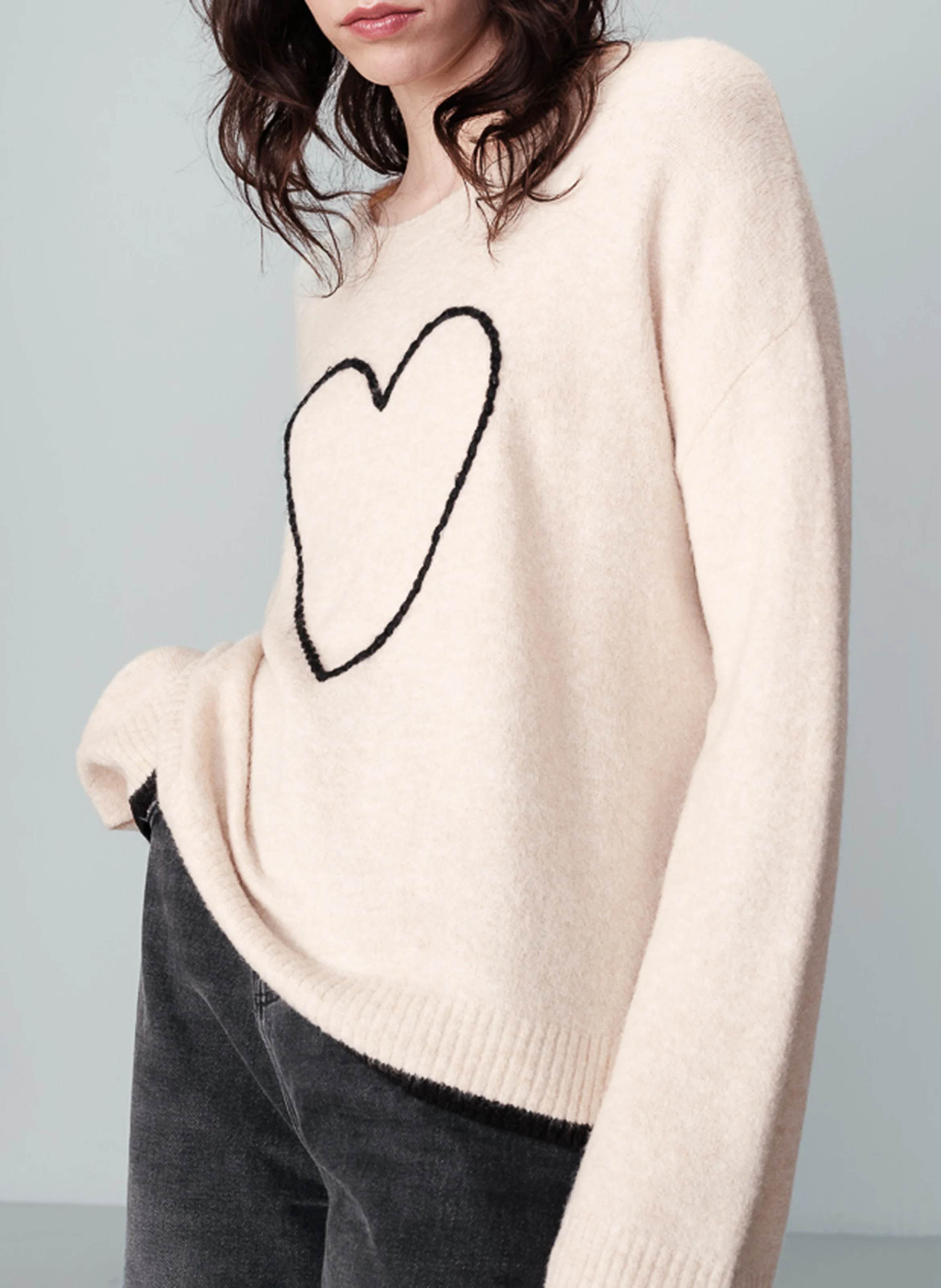 NAMASTE - Pull col rond| Beige