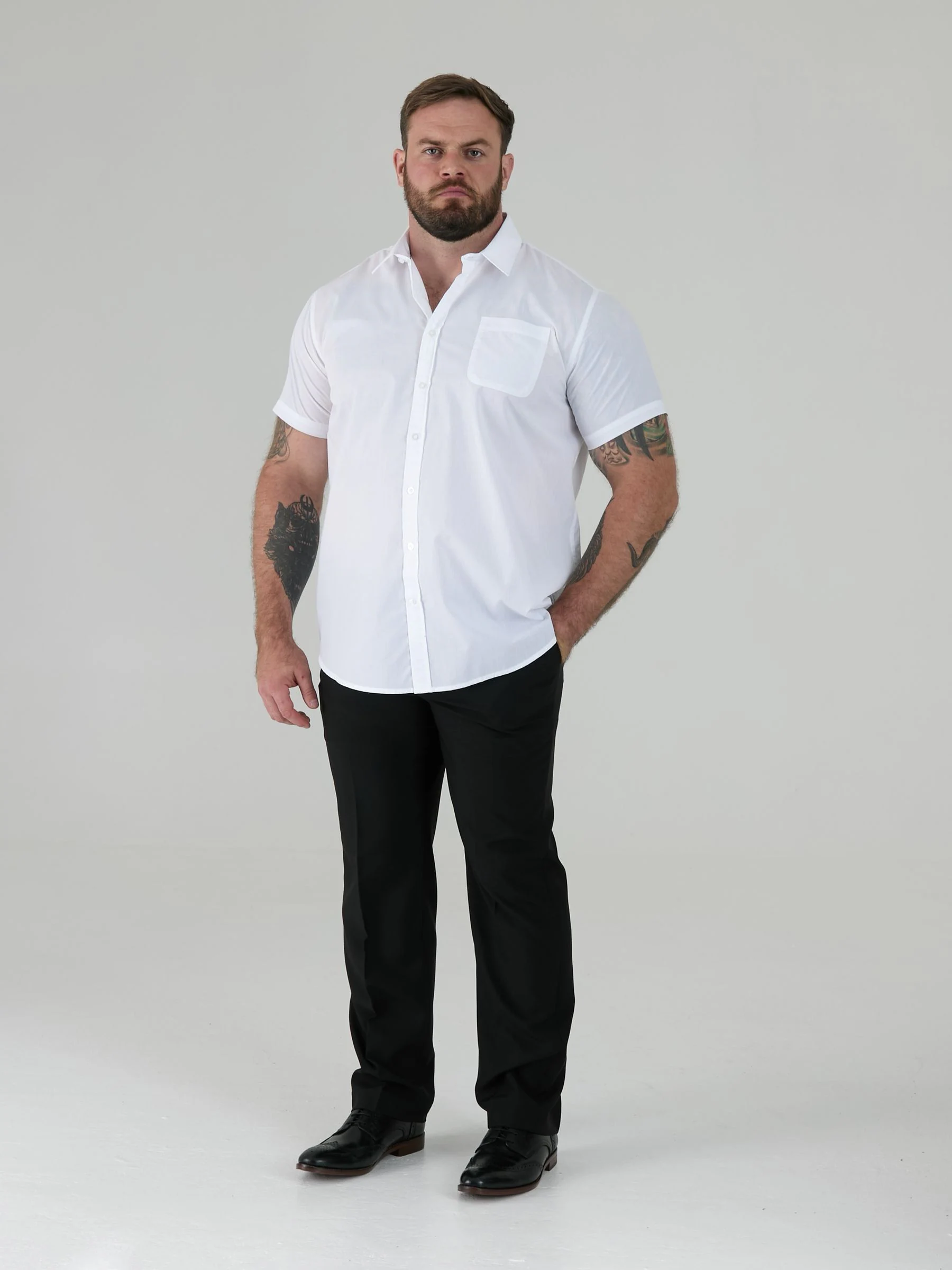 Wit - D555 Aeron Short Sleeve Easy Iron Classic Regular Shirt With Chest Pocket