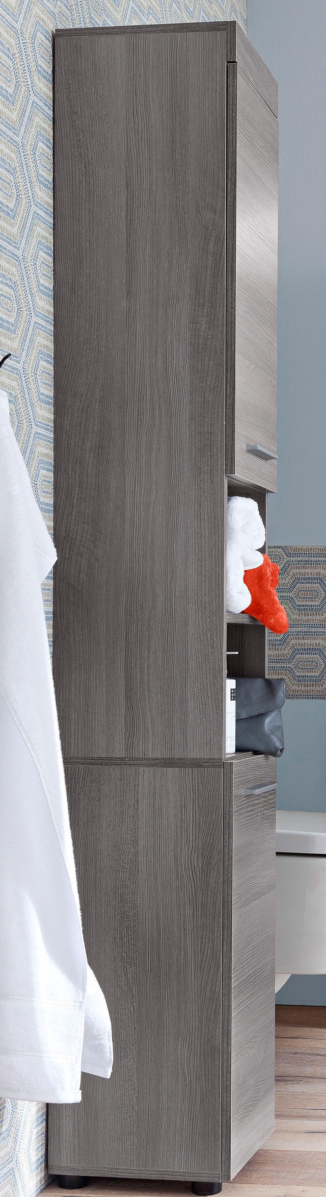 welltime Hochschrank »Royan« Hochschrank mit 2 Türen & 2 Fächern - (B/T/H) 30/31/190 cm