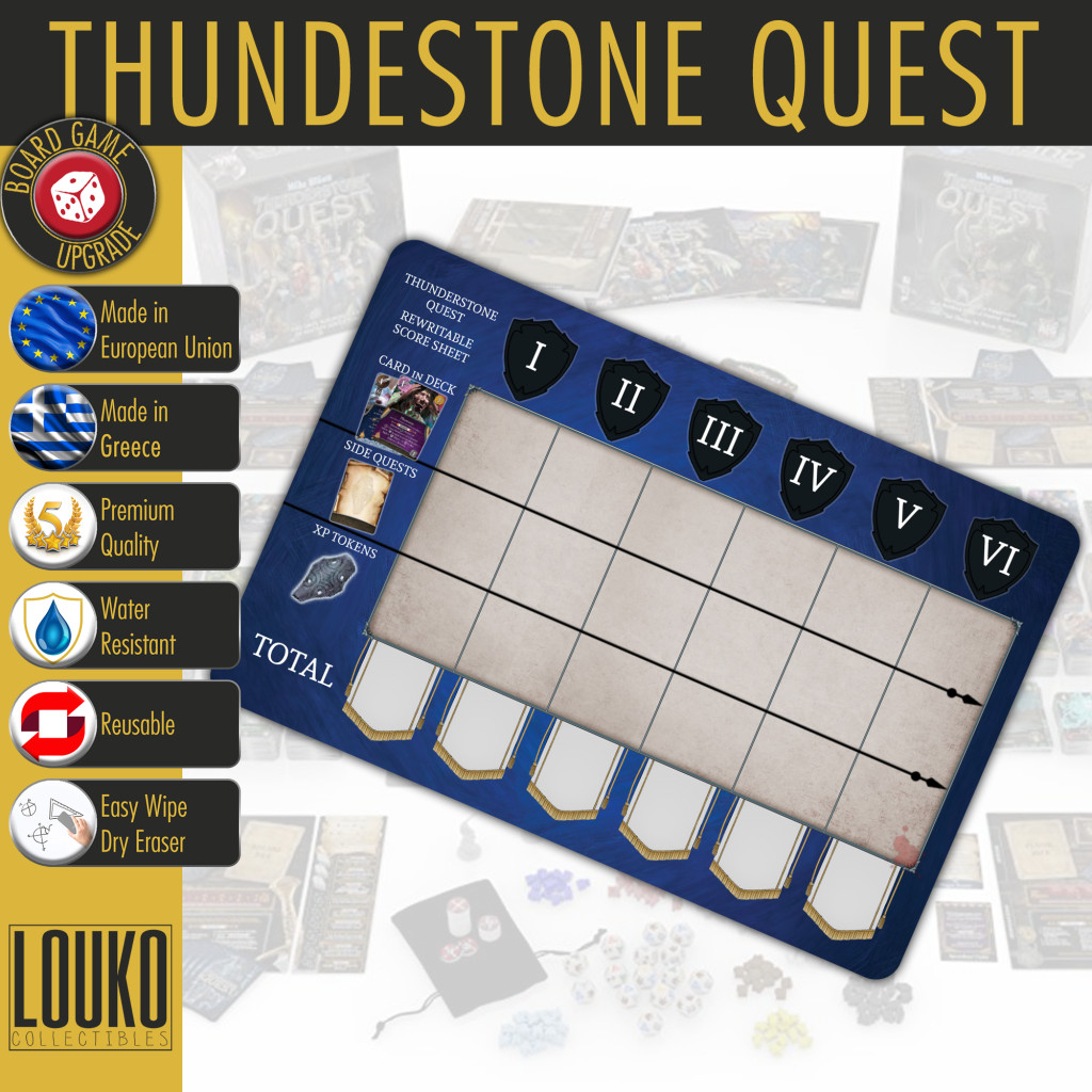 Thunderstone Quest - Feuille de score réinscriptible