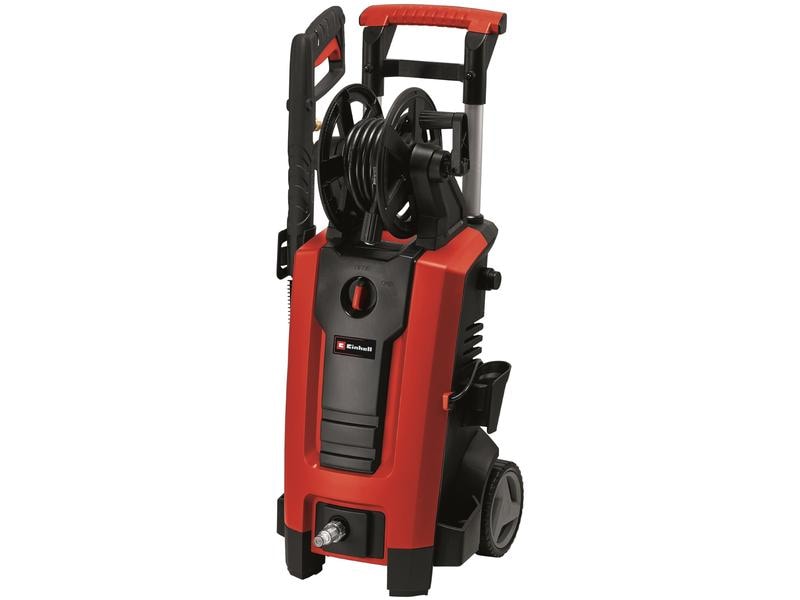 Einhell Hochdruckreiniger TE-HP 140 Expert Hochdruckreiniger mit Pistole, Druckschlauch, Lanze, rotierender Düse, Punkt- und Breitstrahldüse, Bürste, Sprühmittelbehälter und Terassenreiniger