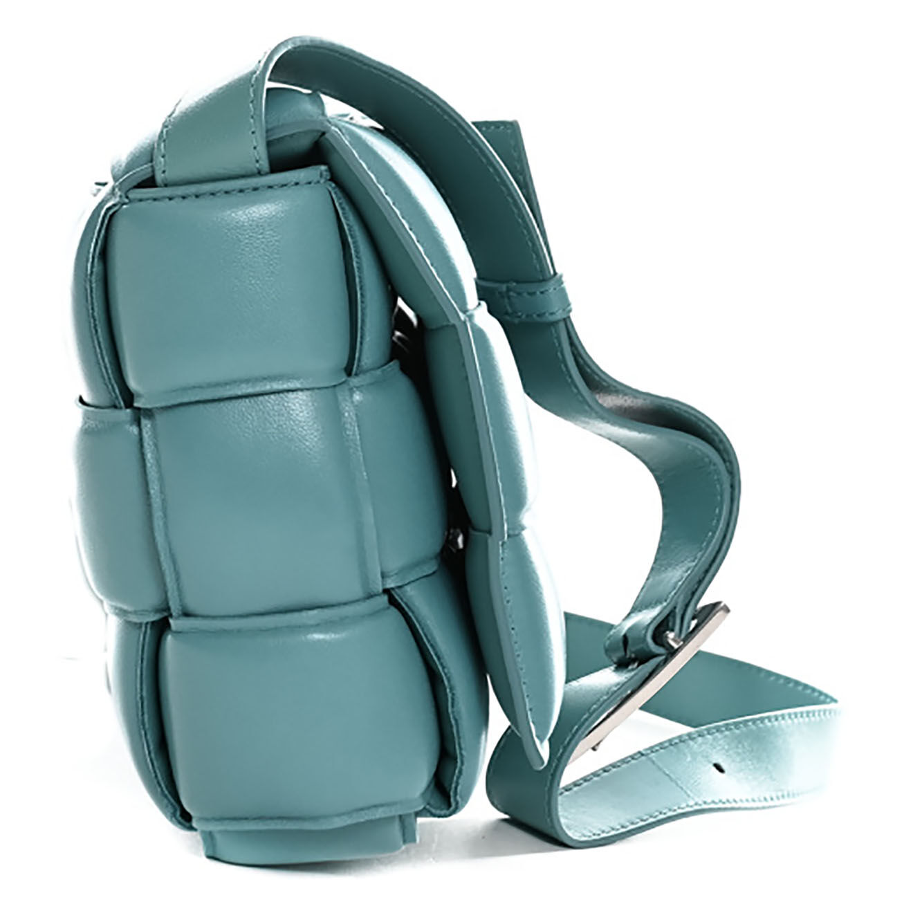 Bottega Veneta Sac bandoulière en Cuir Cassette bleu - Neuf - Longueur 24 cm