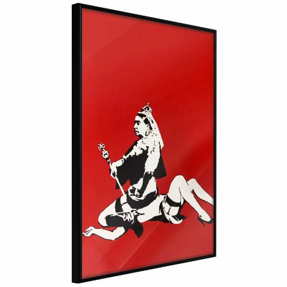 Paris Prix Affiche Banksy Queen Victoria - 20 x 30 cm - Multicolore