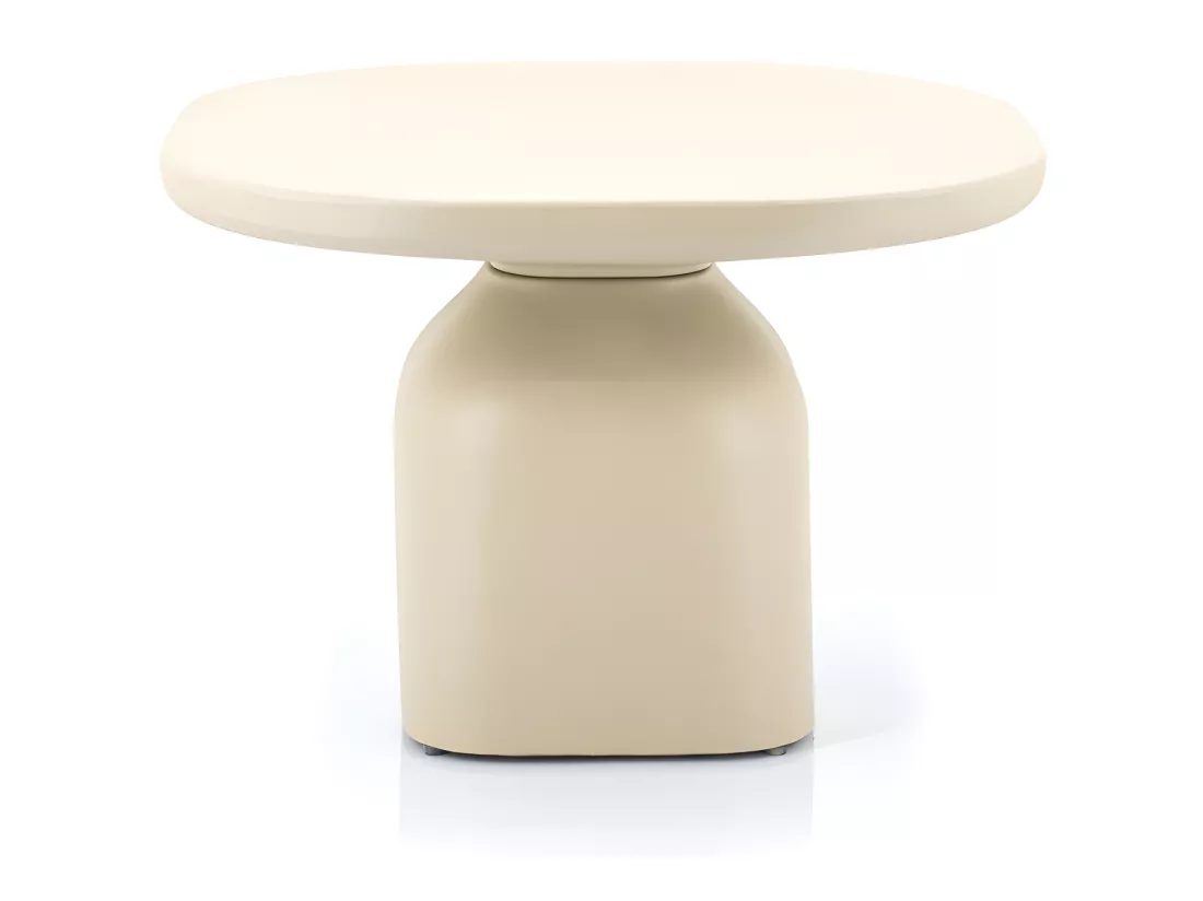 Squand - Table basse en aluminium ø60cm - Beige