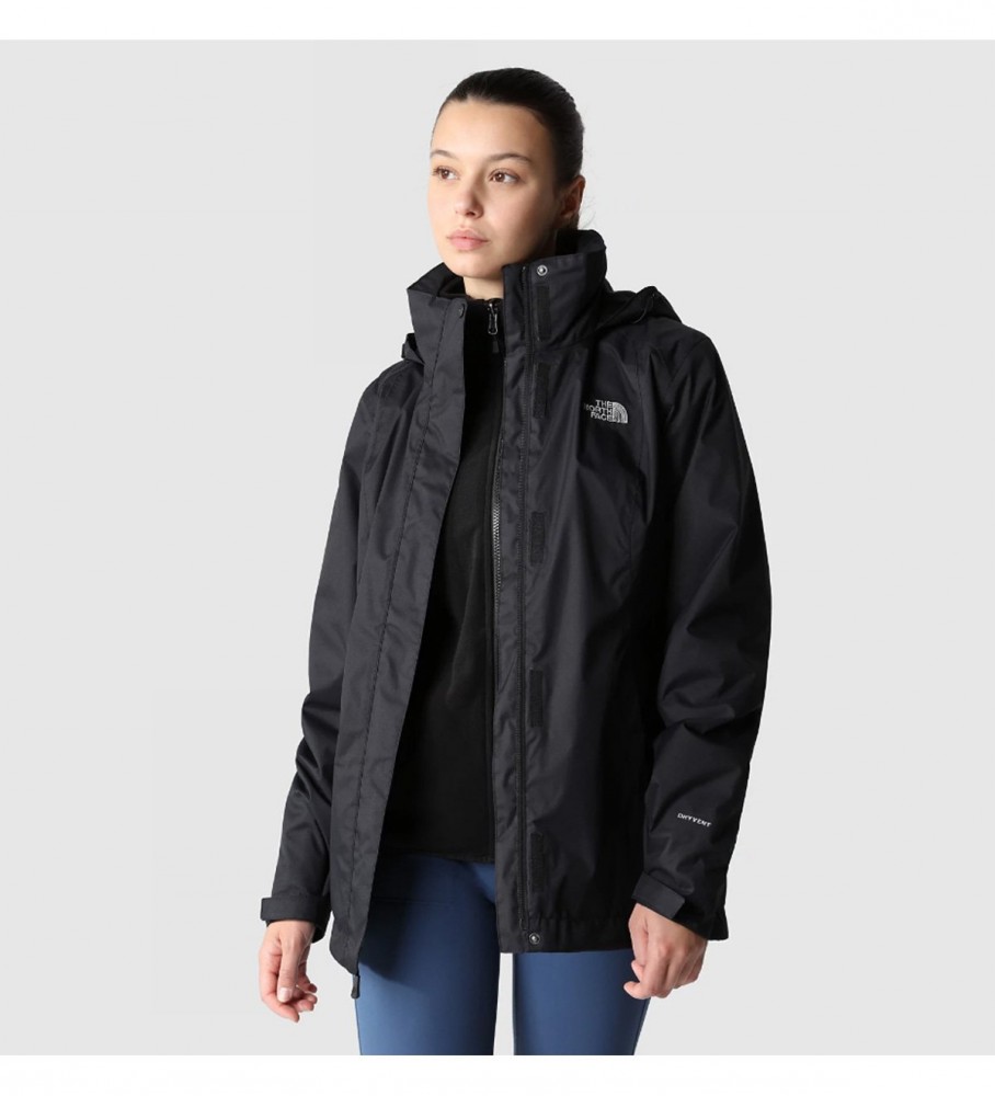 Jaqueta feminina The North Face Evolve II Triclimate, preta.