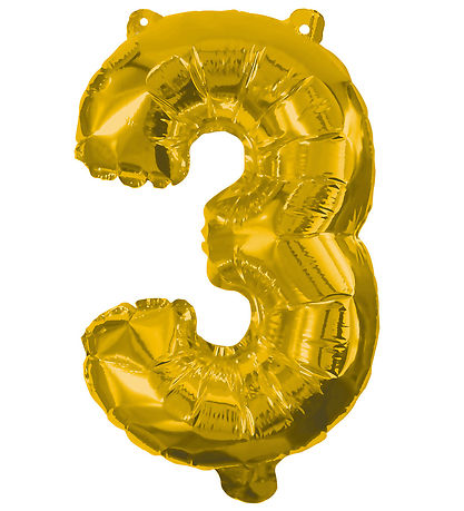Decorata Party Folienballon - 85 cm - Nr. 3 - Gold