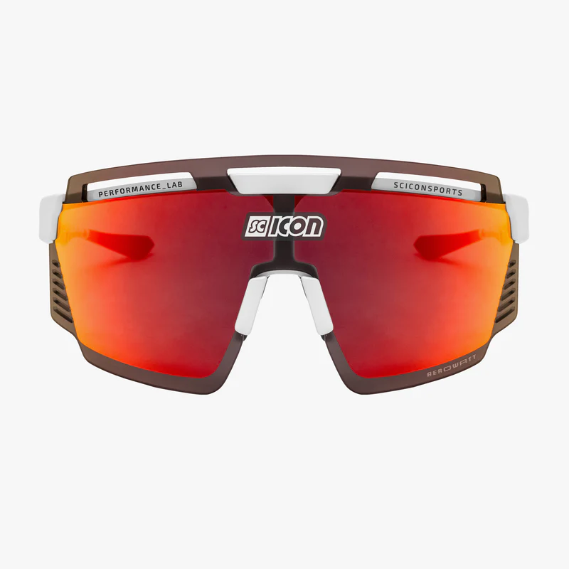 Scicon Aerowatt cykelbriller hvid/multimirror rød