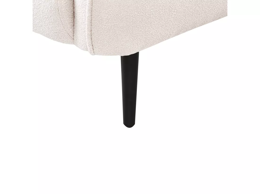 Méridienne angle droit tissu bouclé beige clair CHEVANNES