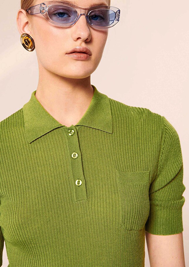 Pull Pamvert en laine merino