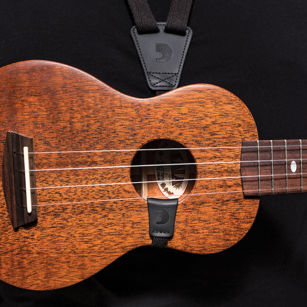 D'Addario 19UKE00 eco-comfort ukelele strap zwart