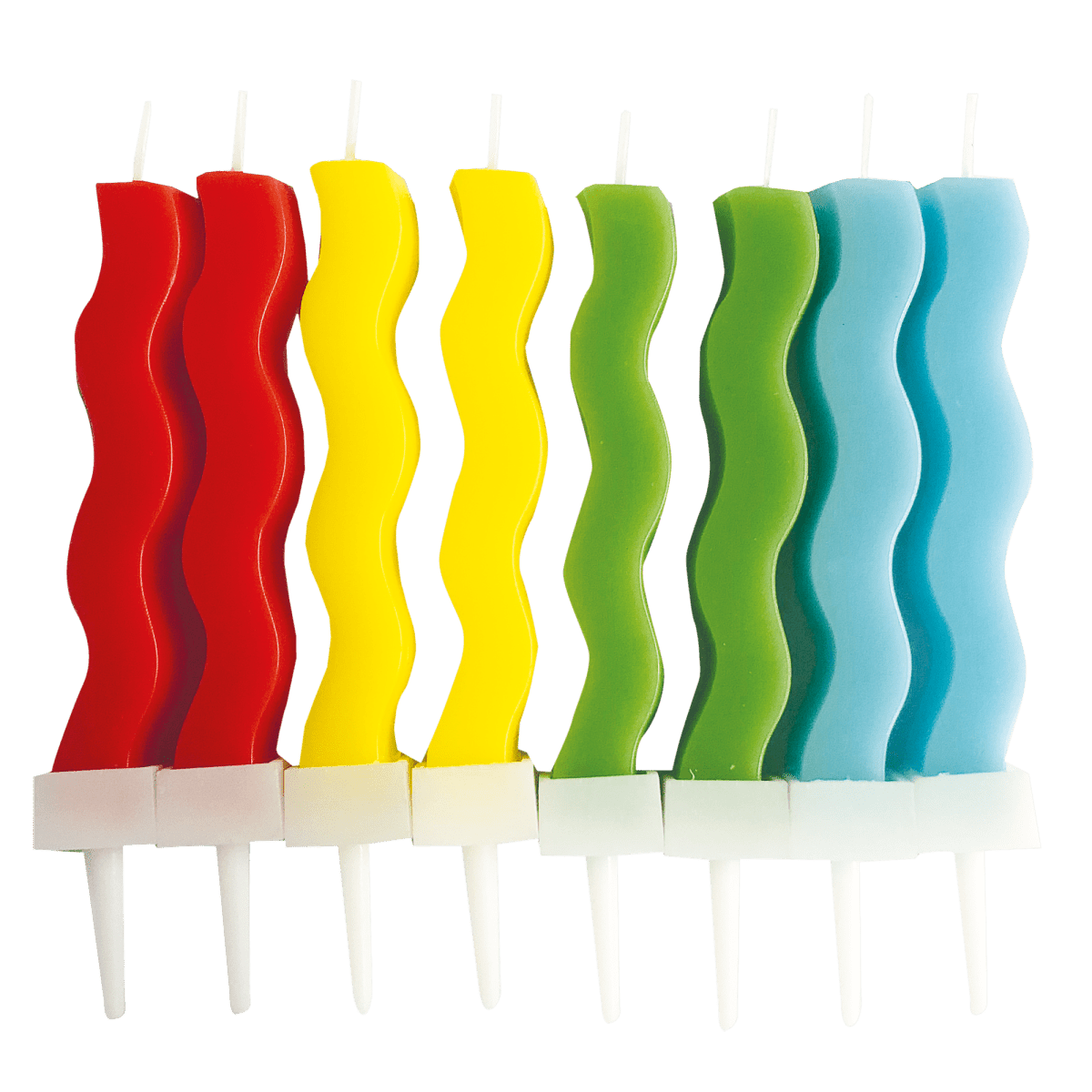 Gekleurde Kaarsen Twisted 8st