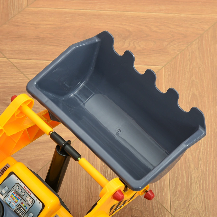 HOMCOM Kinder Bulldozer mit Stauraum Gelb, Schwarz
