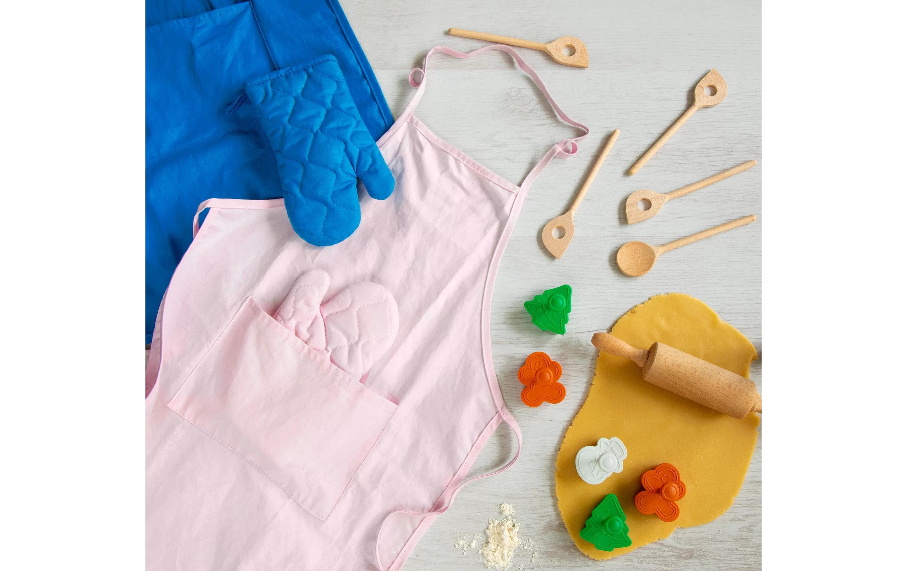 Kochschürze Kleine Küchenfee Kids Rosa, 2-teiligKoch.- und Backschürze für Kinder