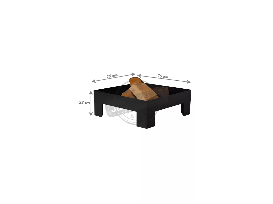Brasero en acier peint plateforme 70 cm