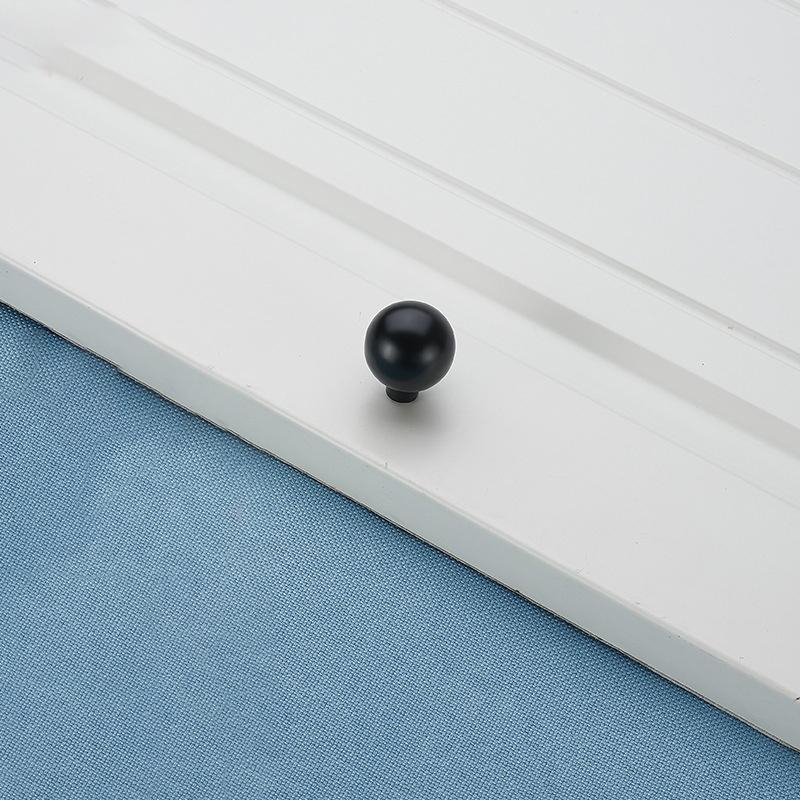 (Ø24mm) Zinklegierung Schrankgriff Home Deko Möbelgriff Halte Knauf für Kommoden / Schränke / Schubladen / Türen - Schwarz