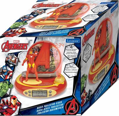 Marvel Avengers Iron Man Klokke med Projektor & Lyd