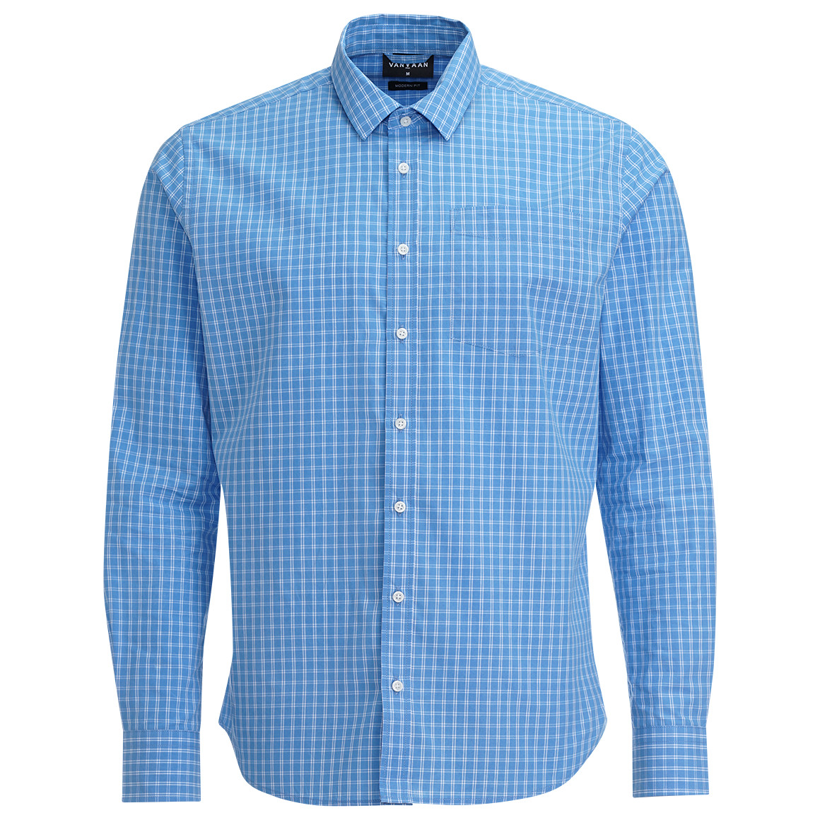 VanVaan Herren Hemd mit Karos blau