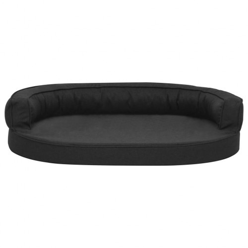 sofá para cães Vidaxl em linho preto acolchoado