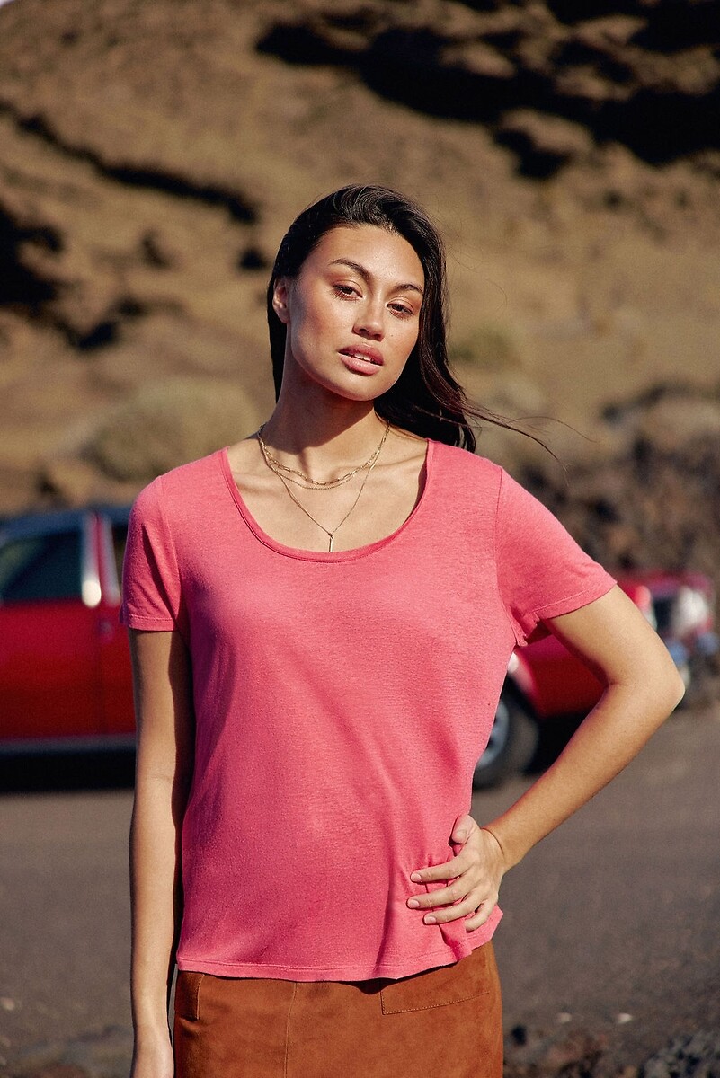 LA PETITE ETOILE<br>Camiseta folgada de gola redonda, TIA