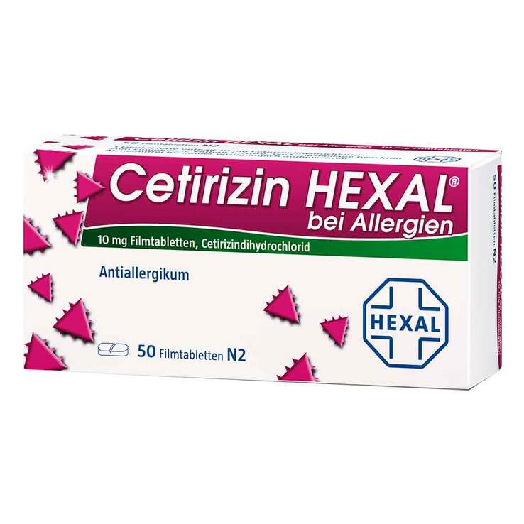 Cetirizin Hexal Filmtabletten bei Allergien, 50 St