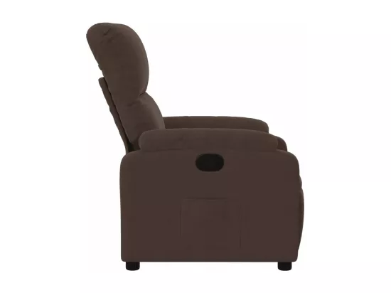 Fauteuil inclinable marron tissu microfibre