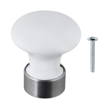 Knop Porselein wit 30mm
