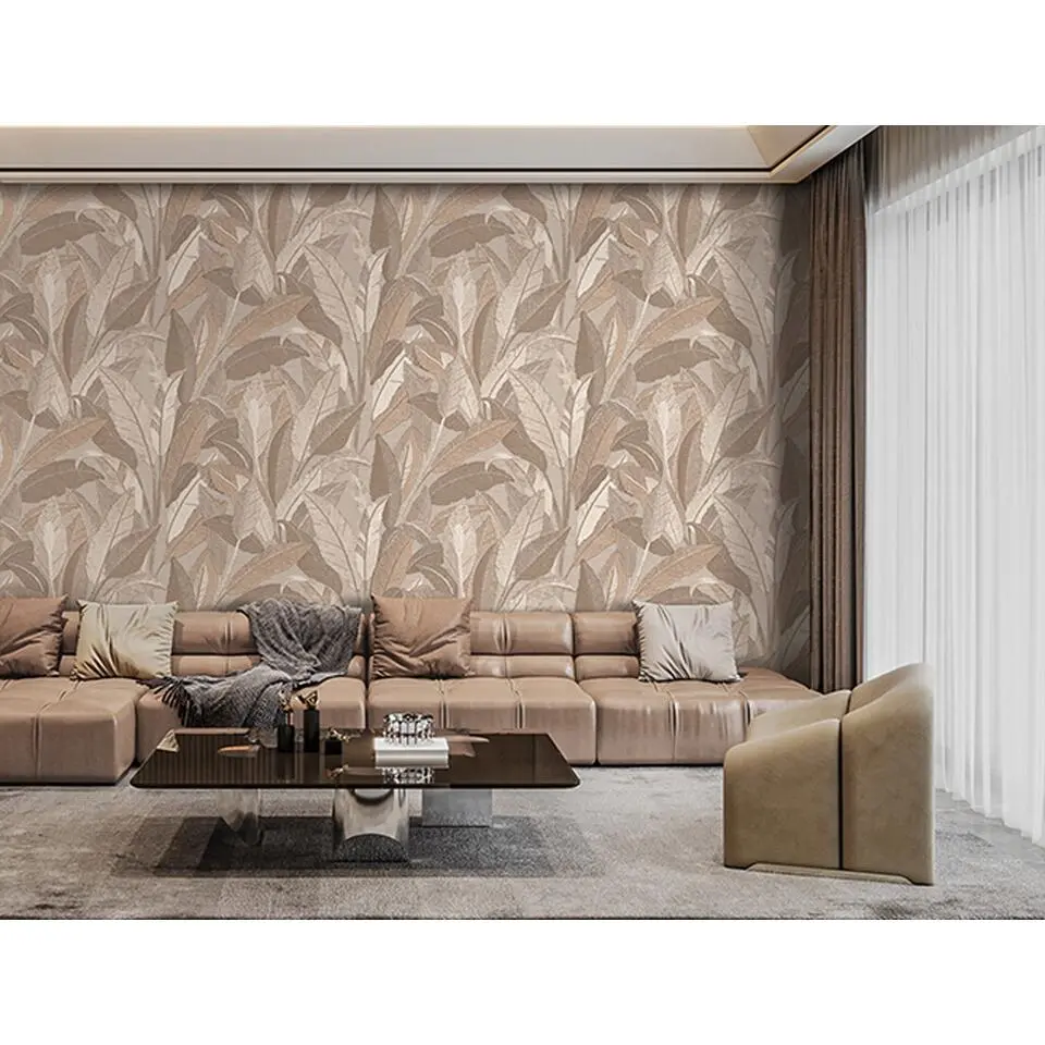 Dutch Wallcoverings Vliesbehang Renaissance leaves - taupe - 10,05m x 53cm