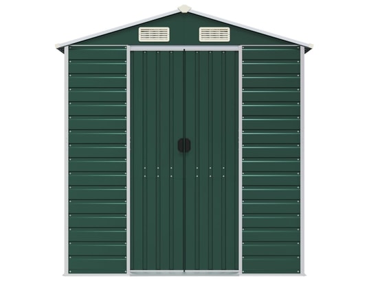 VIDAXL - Abri de jardin vert 191x385x198 cm acier galvanisé