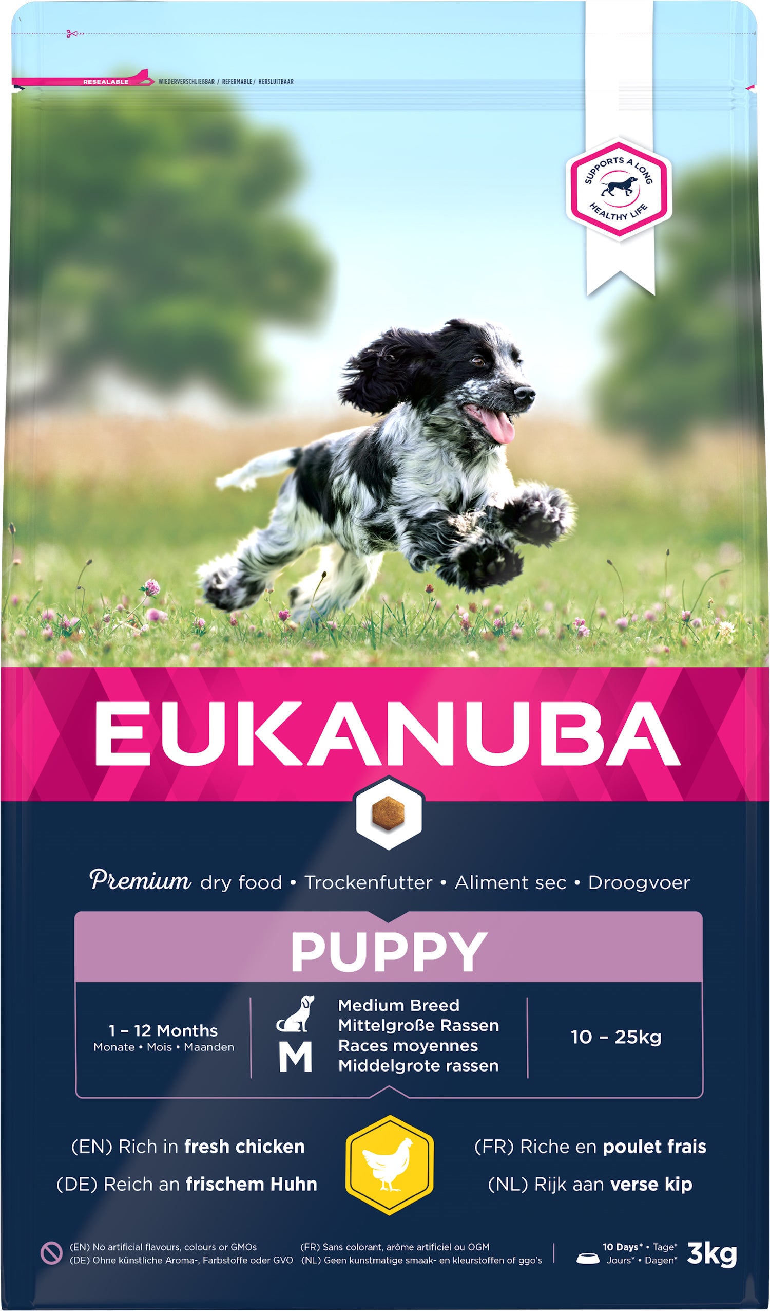 Eukanuba hondenvoer puppy middel kip 3 kg