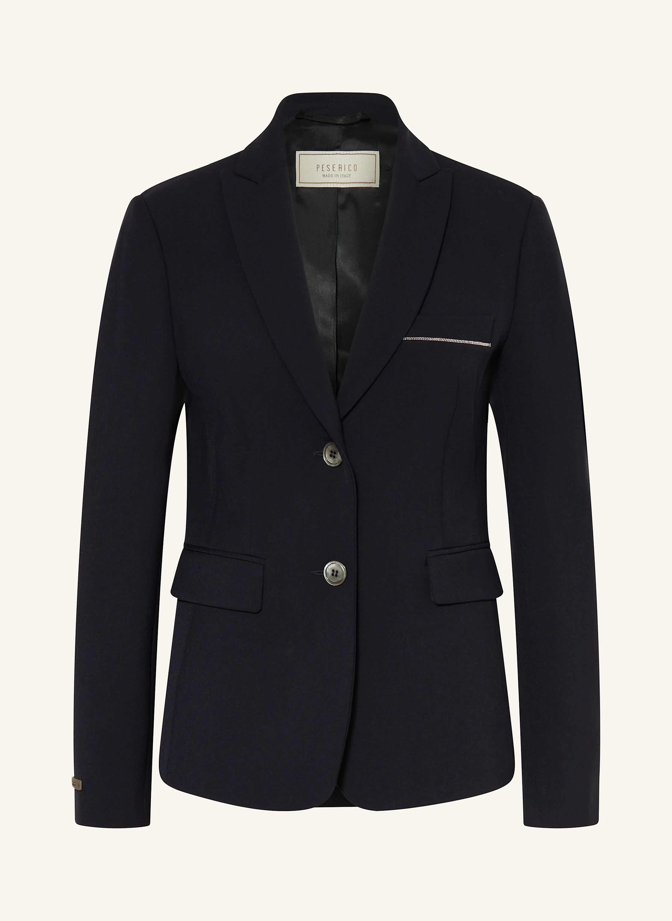 PESERICO Blazer mit Schmuckperlen