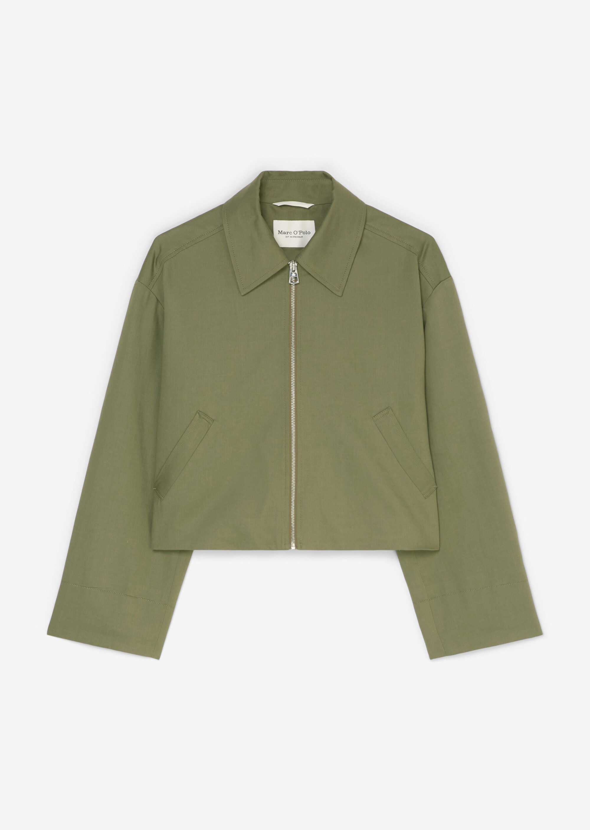 Jacke croppedaus Baumwolle-Leinen-Stretch