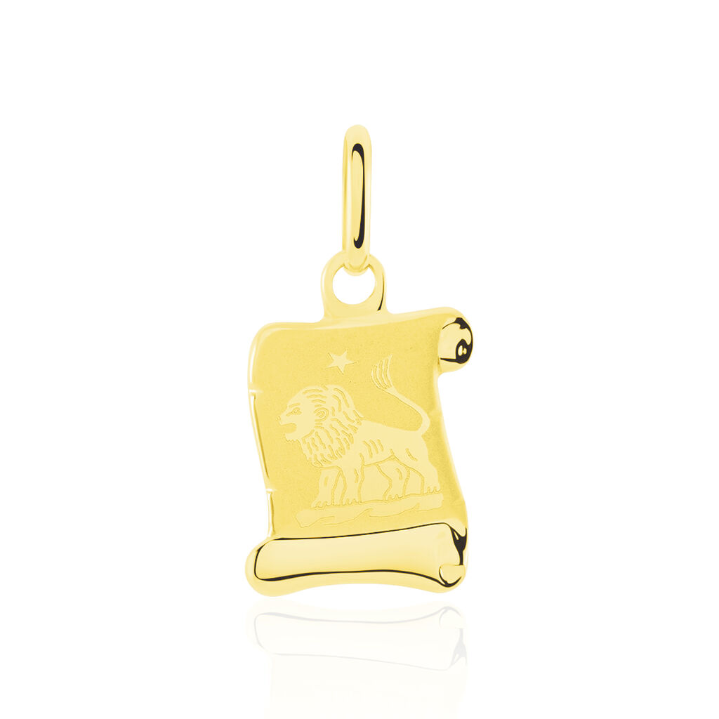 Pendentif Lamie Zodiaque Parchemin Or Jaune