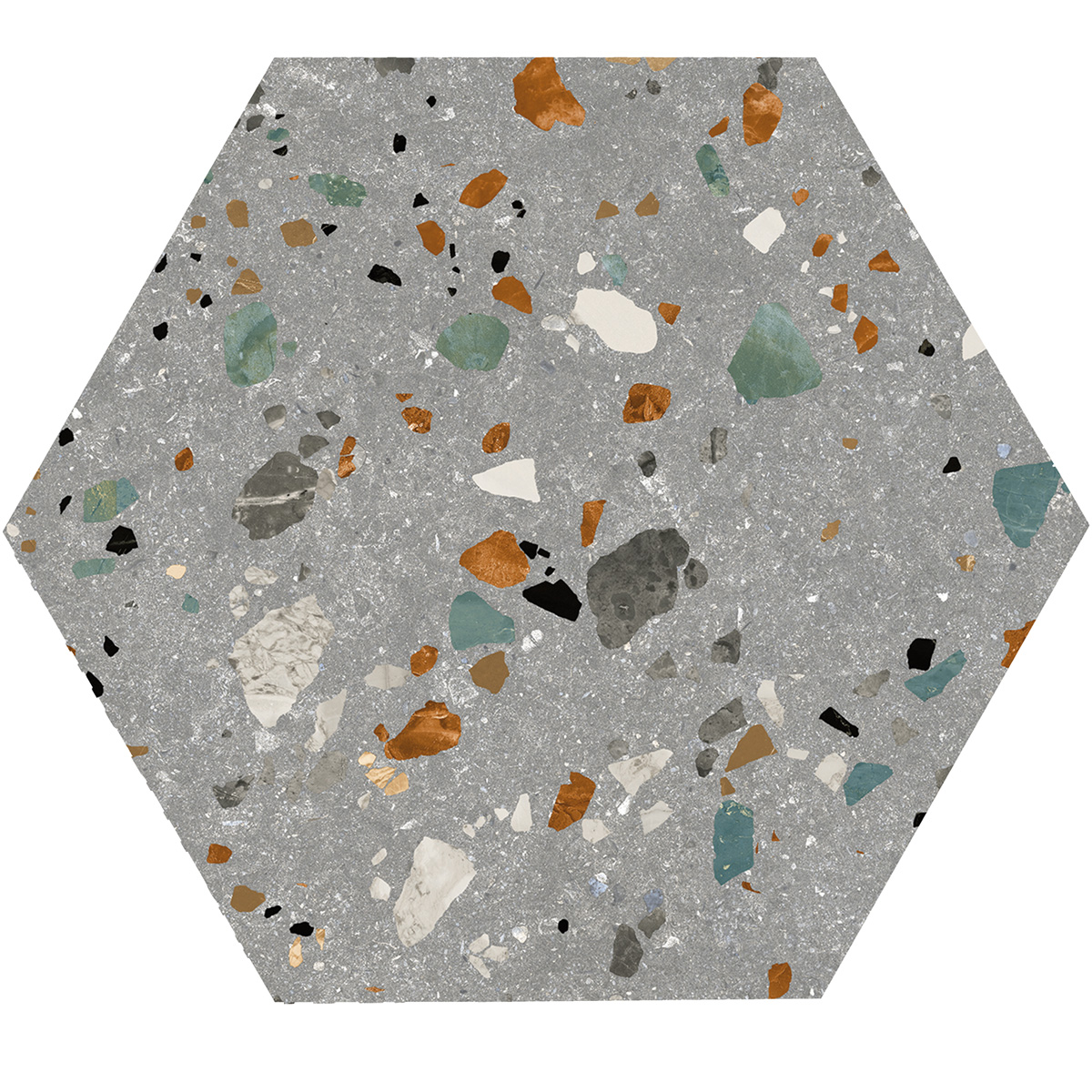 Jabo Gobi Grigio wandtegel hexagon 20x24cm gerectificeerd