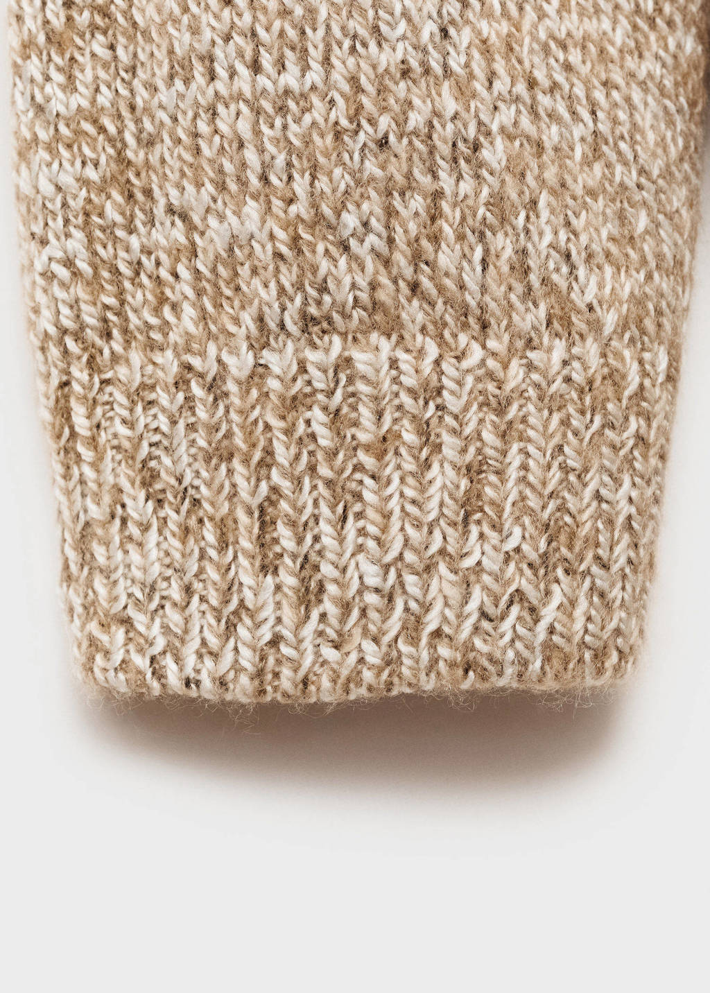 Mango Kids trui lichtbruin gebreid