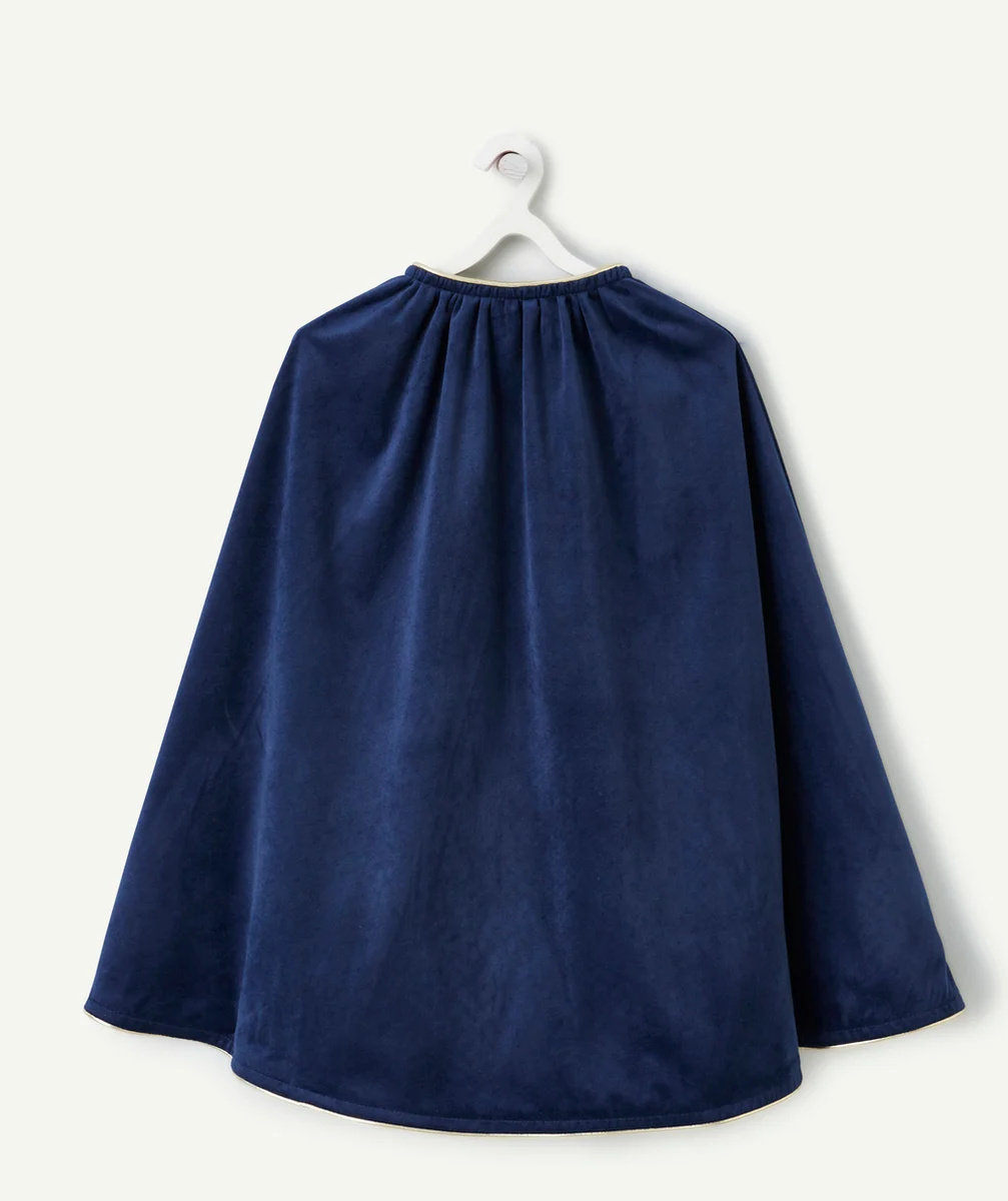 DÉGUISEMENT MAGICIEN EN VELOURS BLEU AVEC CHAPEAU ET CAPE